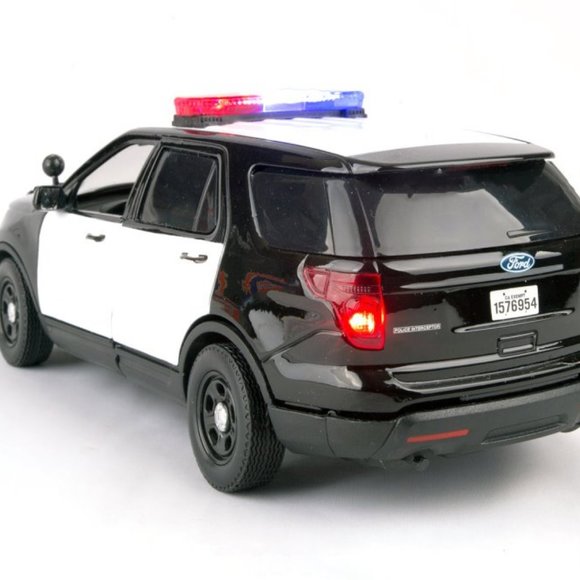 2015 Ford Unmarked Police Interceptor Utility w/ Lights & Sounds, Black and Whit - Picture 3 of 4